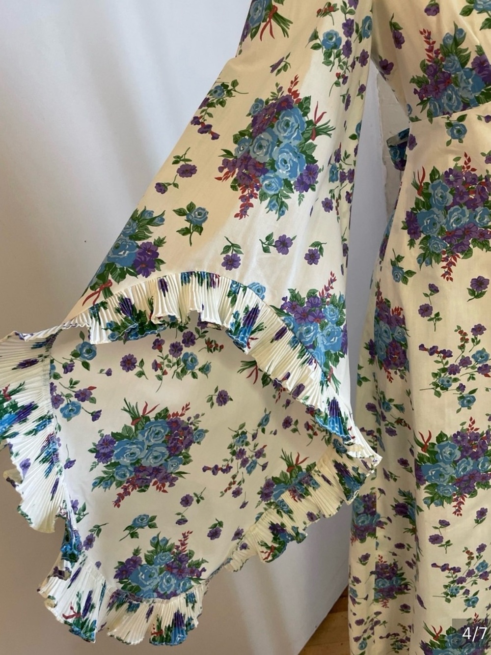 Vintage Floral Bridgerton Gunne Sax Style Dress Cottagecore Grad Prom Bridal - Picture 5 of 11